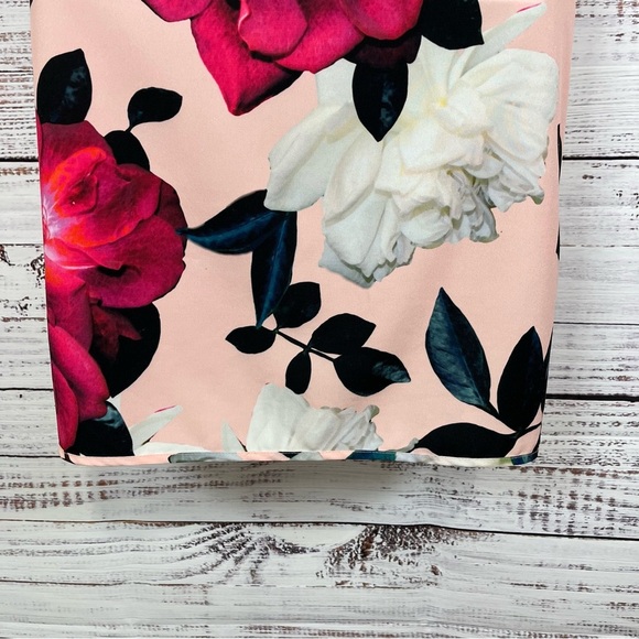 CeCe Pink Floral Rose Sleeveless Tunic Blouse - Picture 8 of 12